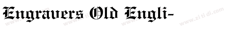Engravers Old Engli字体转换